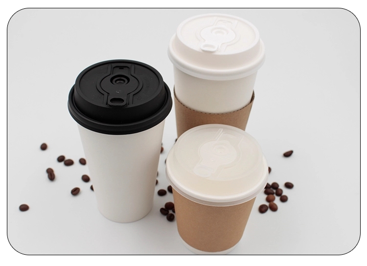 隔热中空纸杯外带打包杯咖啡拿铁杯300ml白皮牛皮一次性纸杯 纤雅洁