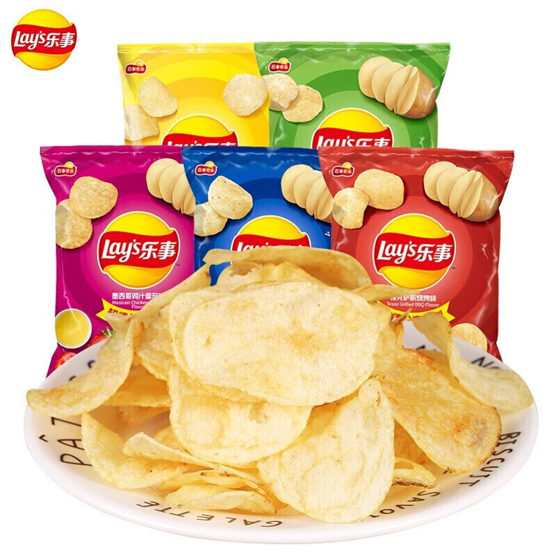 新品春季限定气泡薯片樱花乳酸菌味六六大顺薯片食乐事原味40g袋10