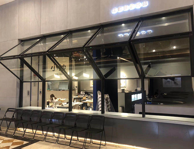 上下推拉窗 折叠窗上推拉窗上下折叠窗任意随停提升窗奶茶店外卖咖啡
