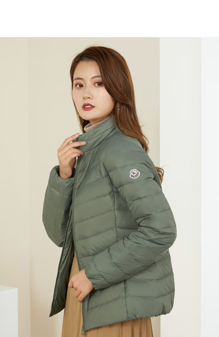 冰洁轻薄羽绒服女薄款立领2021年秋冬新款短款修身简约纯色外套潮7
