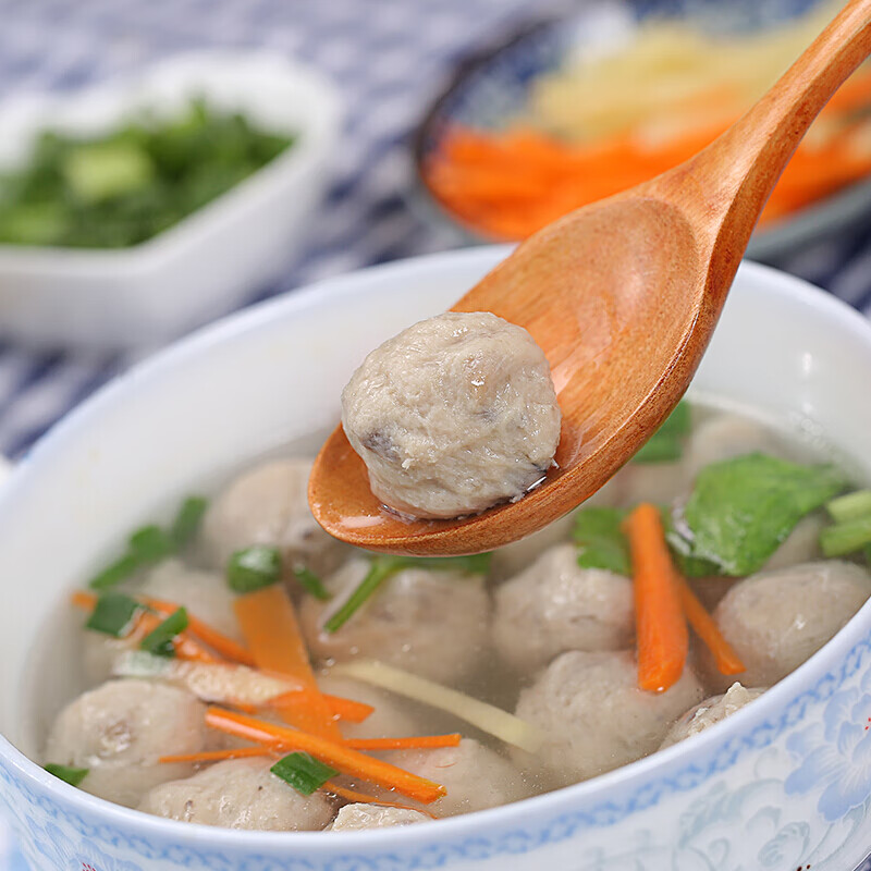 福建特产小吃纯手工香菇贡丸猪肉丸香菇猪肉丸贡丸农家手作肉丸子400g