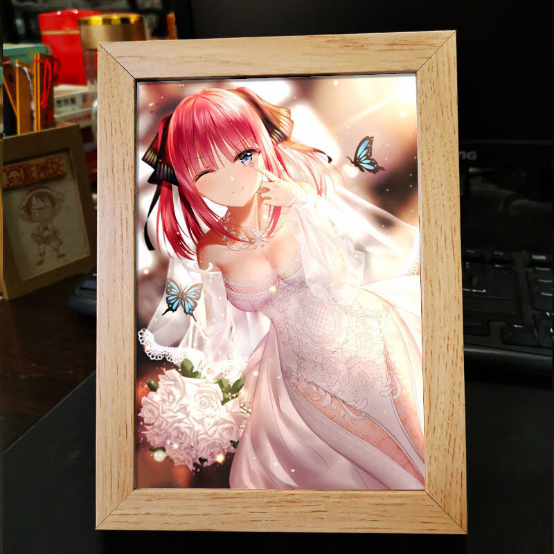 一花二乃三玖五月动漫二次元礼物 17 相框画 同动漫10张卡贴【图片