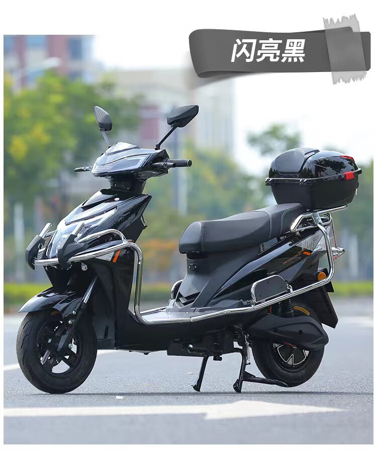 96v山区爬坡王电动车72v高速大功率成人长跑踏板两轮锂电瓶摩托车 96v