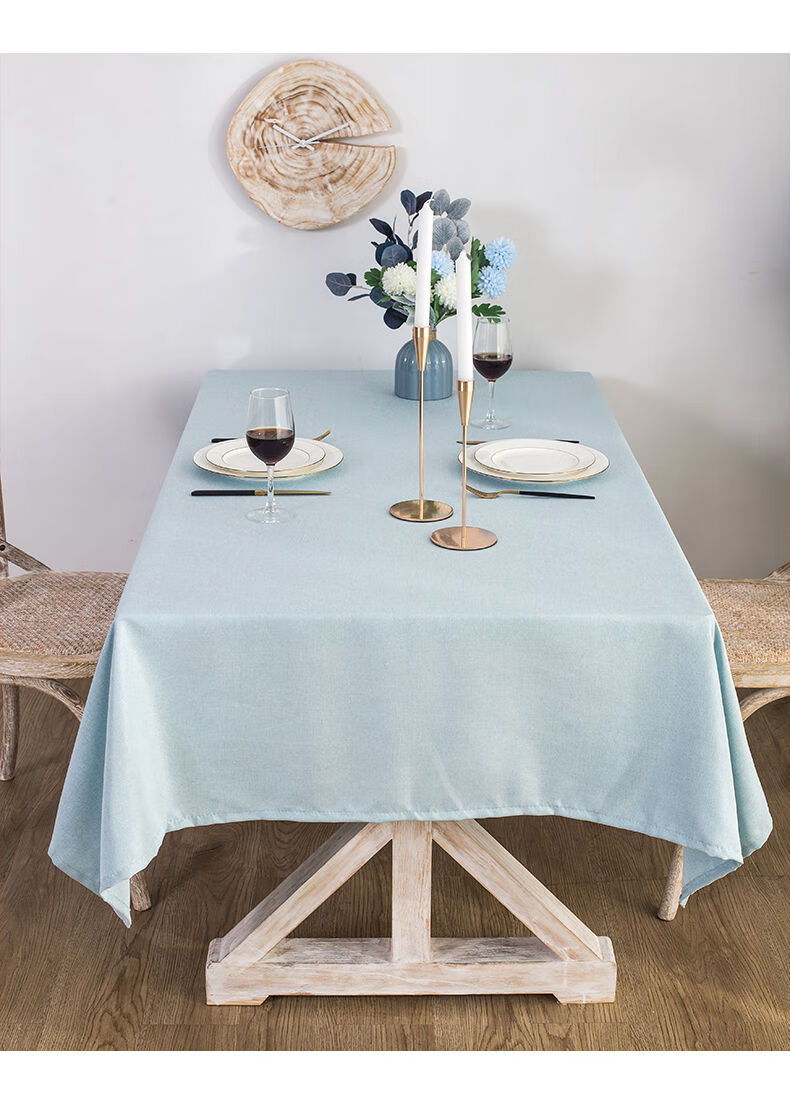 纯色棉麻风桌布防水防油防烫免洗长方形餐桌茶几台布布艺日式简约4米