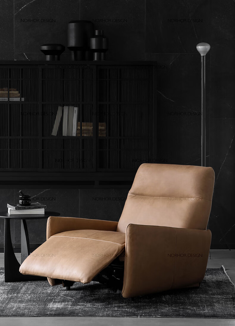 影音室沙发北欧表情norhor进口全真皮fobo家庭影院电动功能沙发单人椅