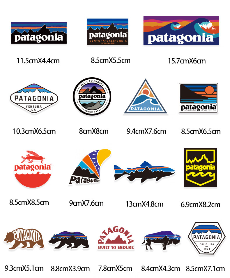 汽车国潮车贴个性电动摩托车装饰贴纸画patagonia户外野营潮牌巴塔鱼