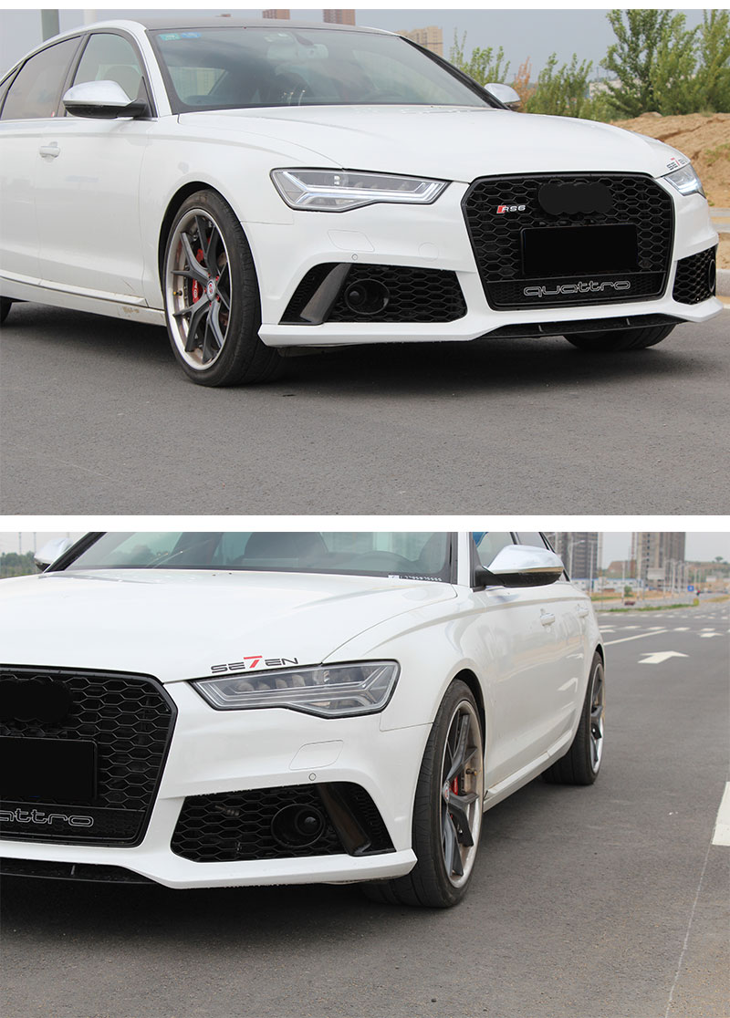 适用于12-22款a6l改装rs6大包围前杠a6lc7前脸保险杠奥迪a6l 19-22款