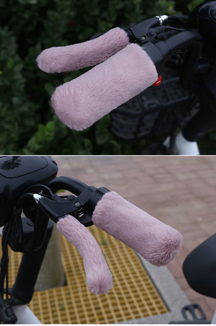 冬季新款护手电动车手把套护手防寒防滑加厚防兔毛绒车把套通用型深