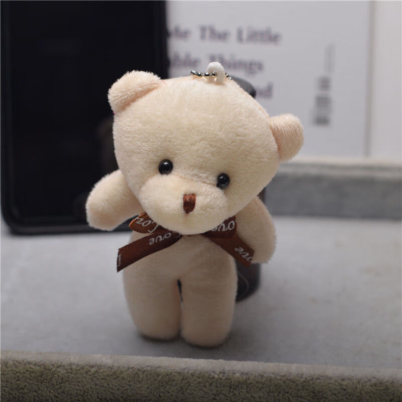 书包吊坠可爱毛绒绒小熊挂件创意包包挂饰泰迪熊钥匙扣公仔配件女生日