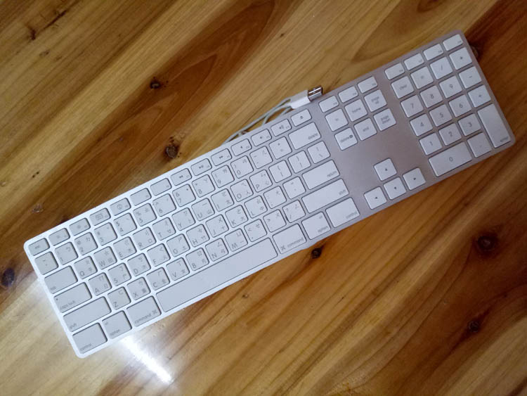 京闪配送苹果g6有线键盘文标准美版a1243繁体韩文日文usb金属二代妙控