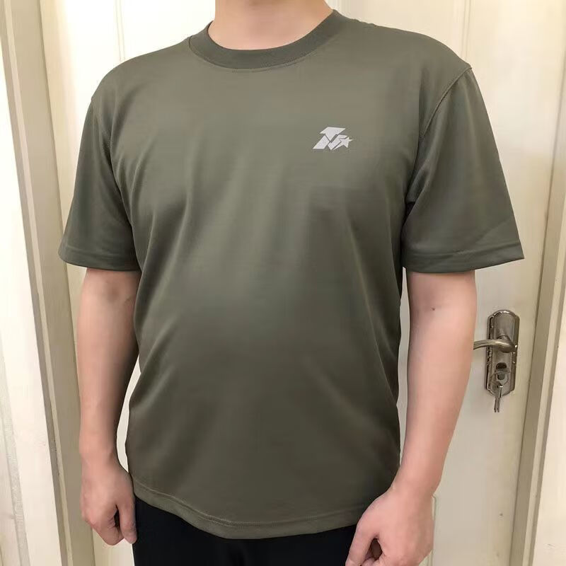 际华3543新式21长袖体能服灰绿色速干圆领衫体能服反光公发蓝魂衫 武