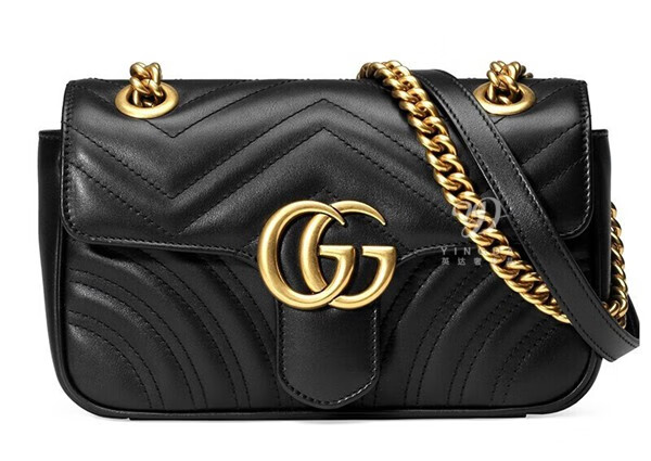 正品现货古驰gucci女士牛皮经典双g单肩包链条斜挎包女包预售代购165