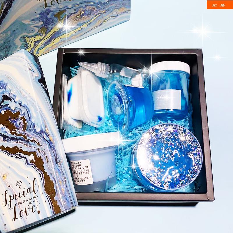 起泡胶网红气泡胶套装盒礼盒少女心假水起泡胶成品便宜 q萌玩泥礼盒