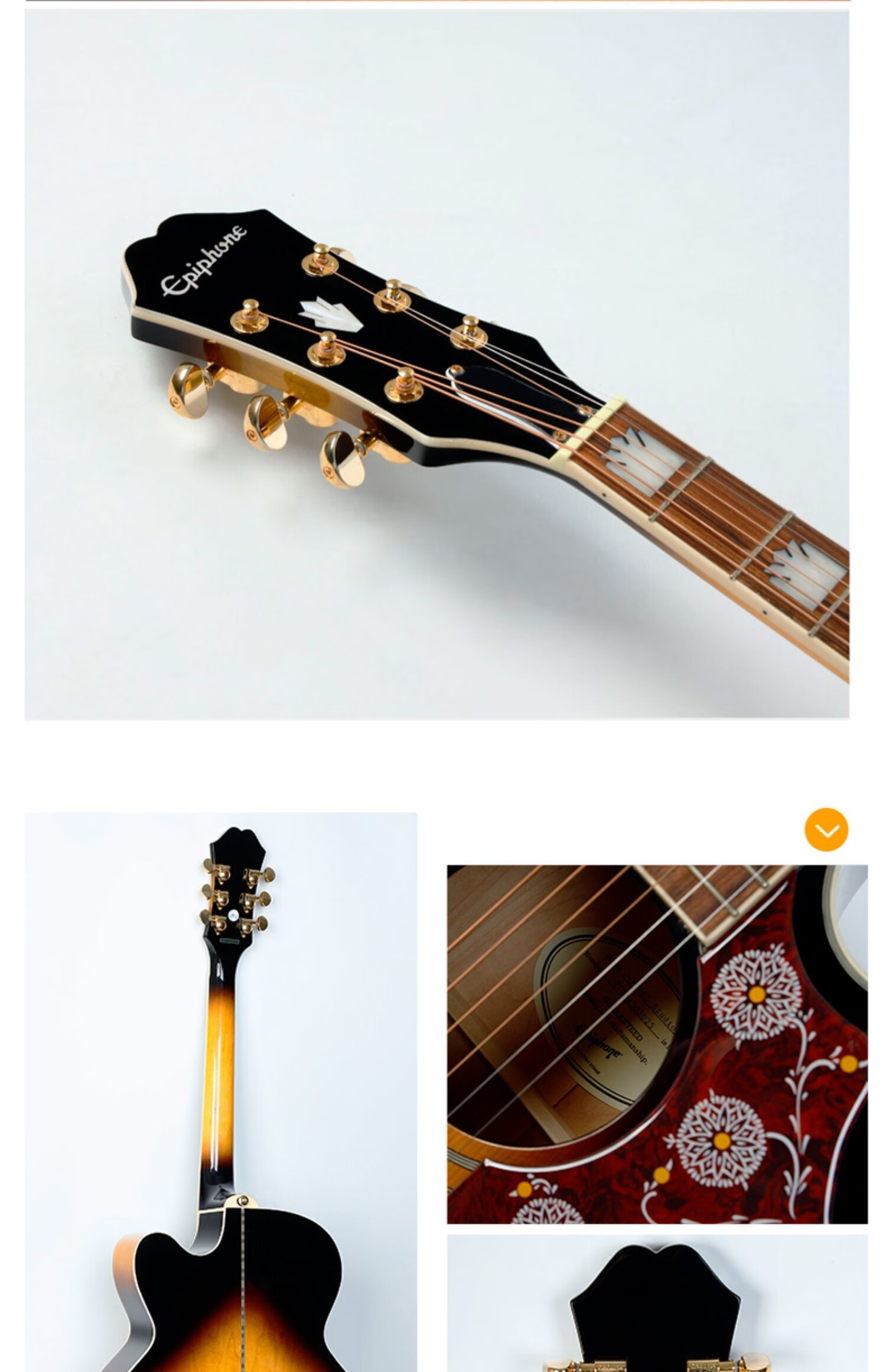 epiphone易普锋吉他ej200蜂鸟j45 鸽子g45全单板民谣电箱gibson吉普森