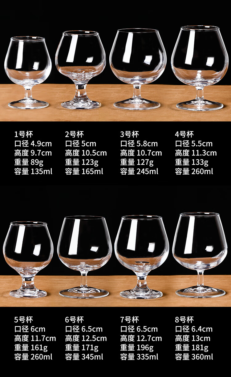 小米mi生态米家通用小号欧式洋酒矮脚杯加厚红酒杯套装家用水晶玻璃