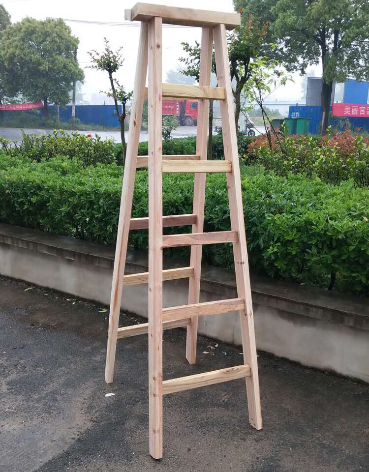 奥德雅 人字梯木梯家用木加厚梯子加强版折叠梯双侧梯水电梯工地装修