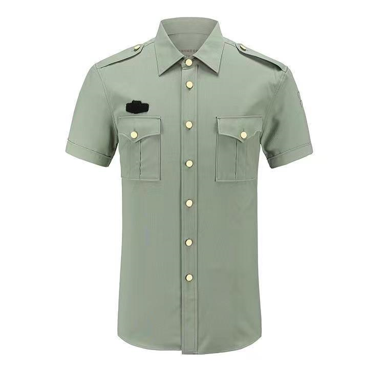在礼陆军短袖衬衫男士夏常浅绿色制服衬衣松枝绿夏橄榄绿外wu仕短袖