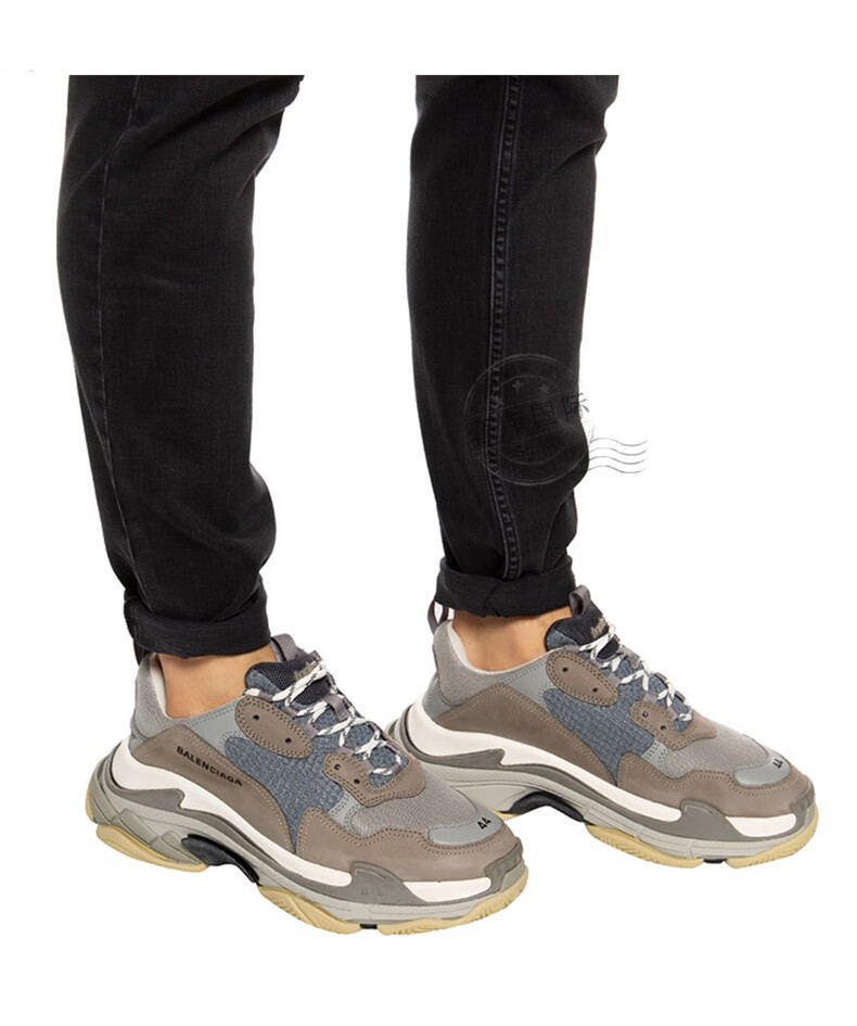 【礼物】balenciaga巴黎世家男鞋triple s牛皮织物运动鞋老爹鞋