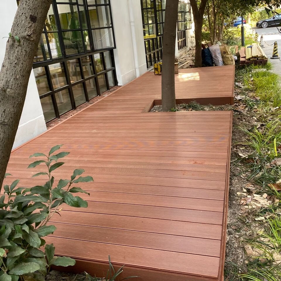 木塑板户外户外长条塑木地板木塑防腐木地板 露台 庭院 公园 栈道生态