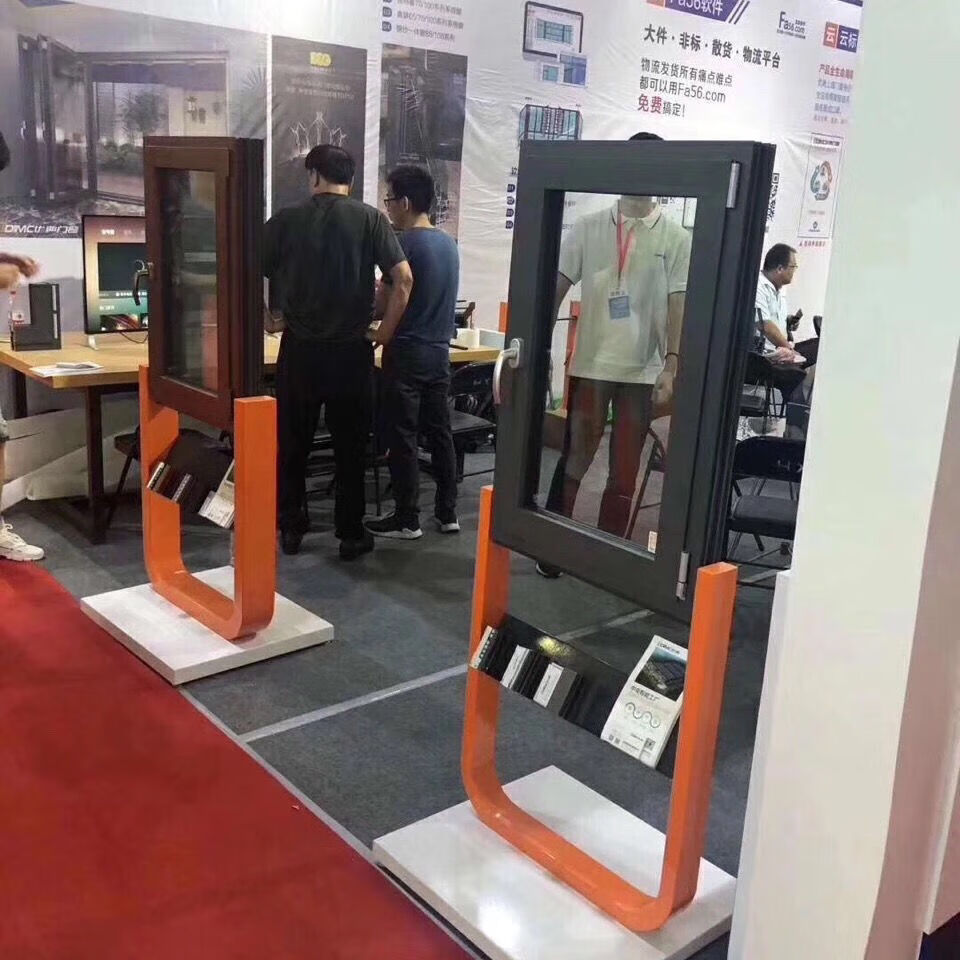 断桥门窗样品展架门窗展示架门窗店展架断桥铝门窗展架铝木全黑展示架