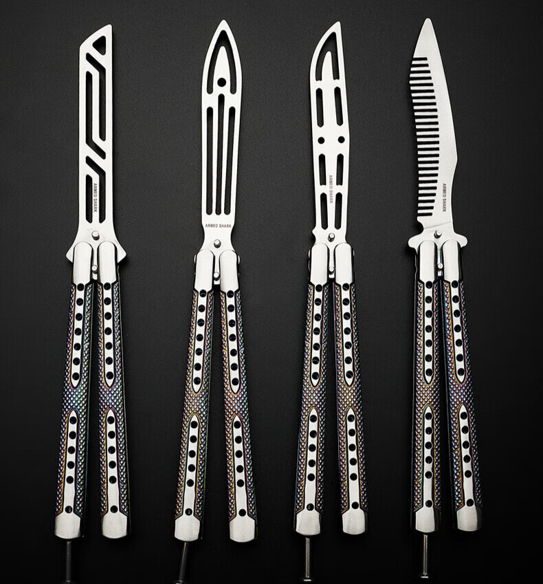 maria cher 蝴蝶甩手刀蝴蝶梳折叠刀儿童玩具刀蝴蝶甩手刀未开刃蝴蝶