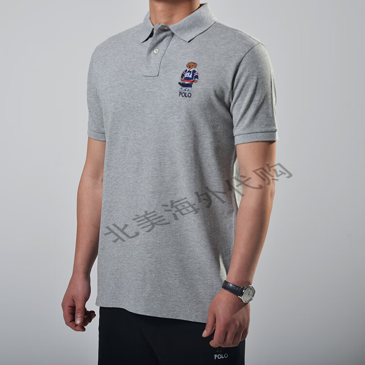 拉夫·劳伦ralph·lauren美国小熊短袖男士保罗休闲夏季男 宝蓝色