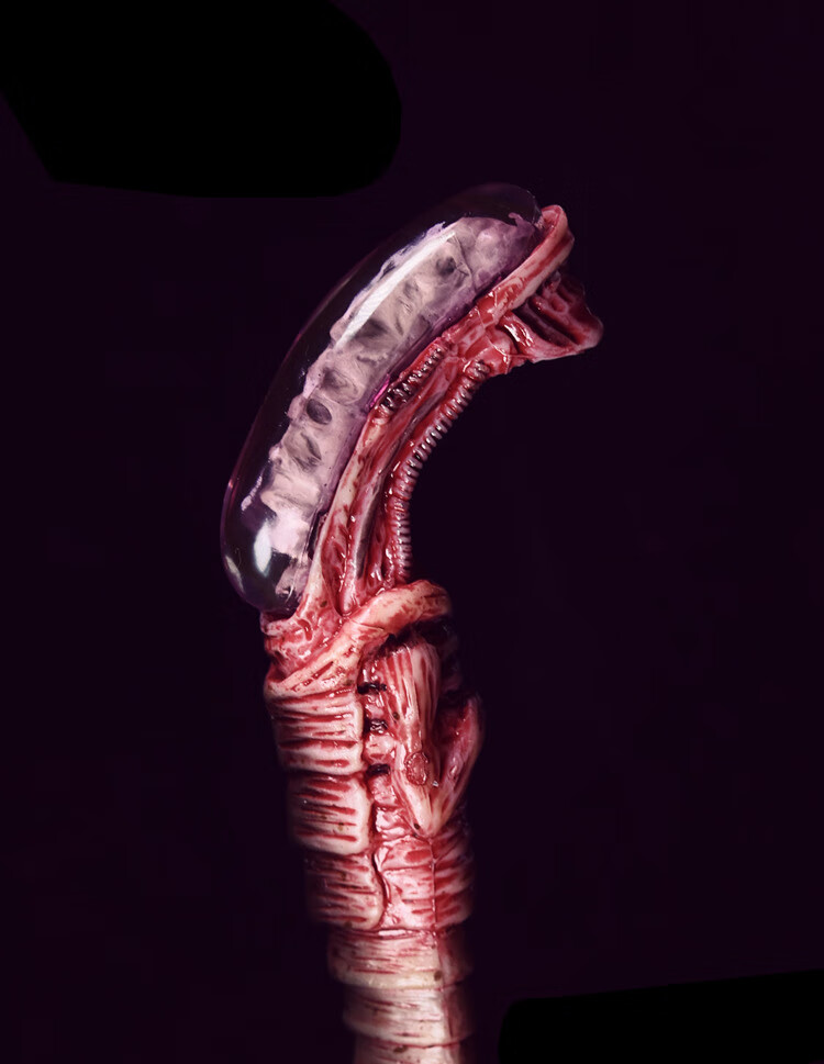 铁血战士大战异形抱脸虫生化怪物培养罐恐怖幼虫模型摆件异形幼虫铝盖