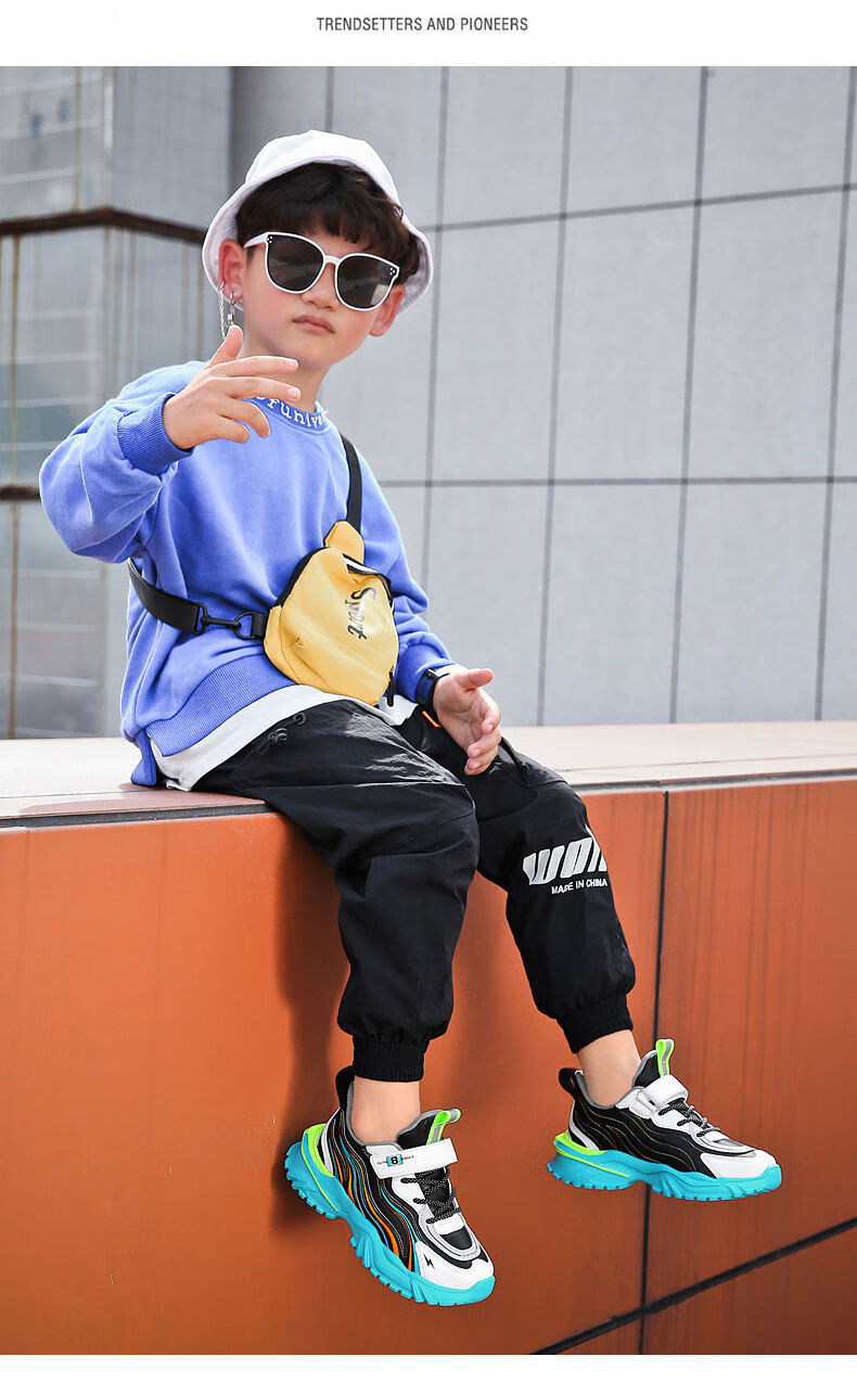 高品质儿童篮球鞋男童鞋2021秋冬新款中大童运动鞋小男孩帅气透气耐磨