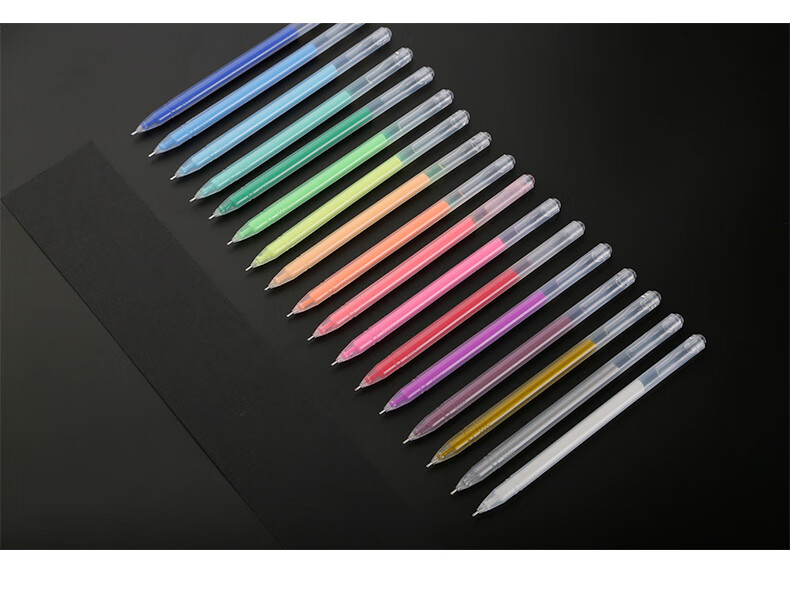 彩色高光笔黑卡纸绘画专用笔手账专用学生美术素描画画动漫手绘勾线笔