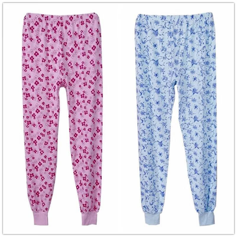 秋裤女纯棉花厚裤中老年全棉加肥加大高腰保暖裤棉毛裤衬裤线裤打底裤