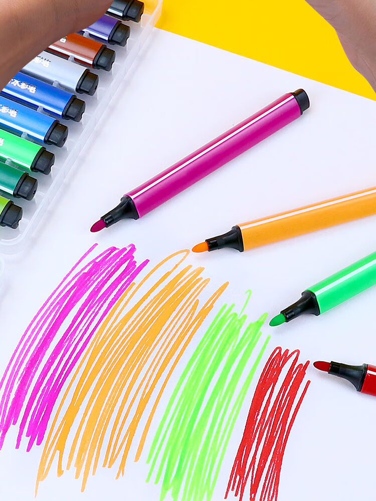 儿童可水洗水彩笔套装24/36/48色画画笔小学生幼儿