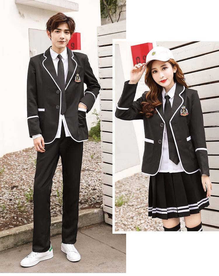 英伦风春秋学生校服套装日本水手jk制服裙韩版高中男女学生演出服2021