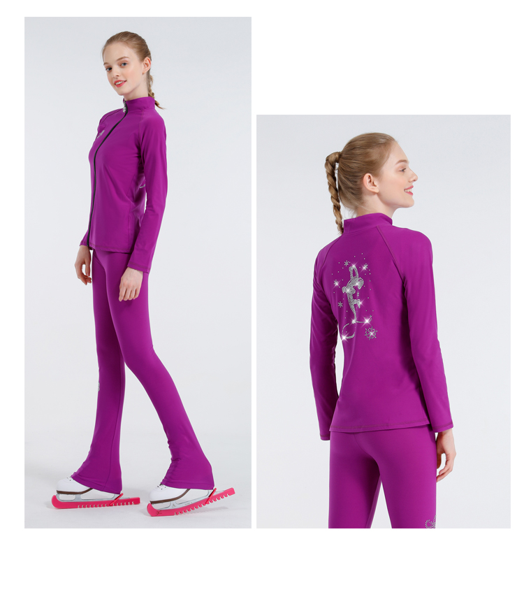 滑冰服冬季裙滑冰裤加绒男女花样滑冰训练裤成人女加厚表演服套装防水