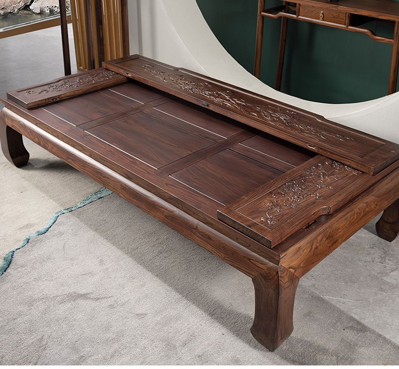罗汉床榆木 罗汉床新中式老榆木仿古家具实木床榻现代禅意客厅小户型
