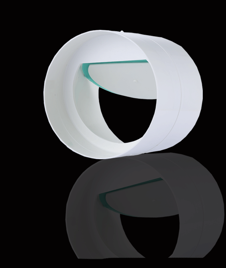 管道110pvc管用卫生间排风扇逆止阀烟道止回阀串味新风系通风两头接