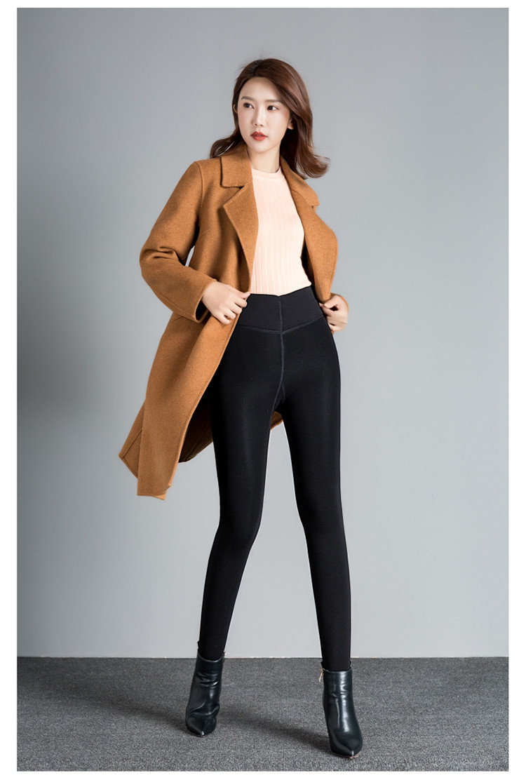 鄂尔多斯市旗舰官方店高腰收腹羊绒保暖棉裤女装外穿冬季加绒加厚抗寒