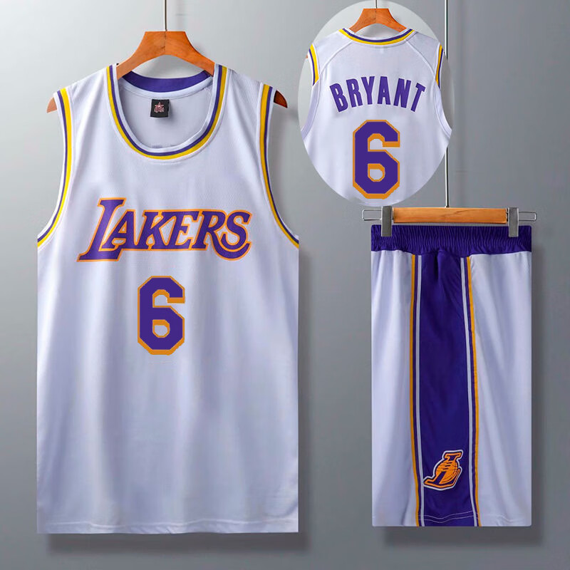 腾讯体育nba全明星湖人队新赛季球衣6号詹姆斯篮球服套装男女儿童