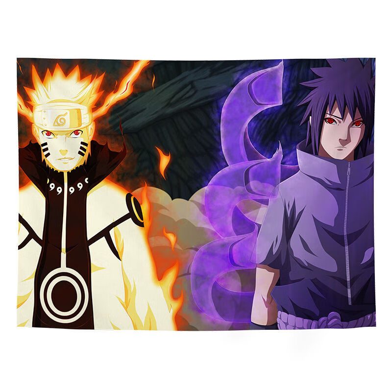 益美思日式动漫火影忍者背景布ins挂布背景墙床头卧室墙面装饰挂毯mh