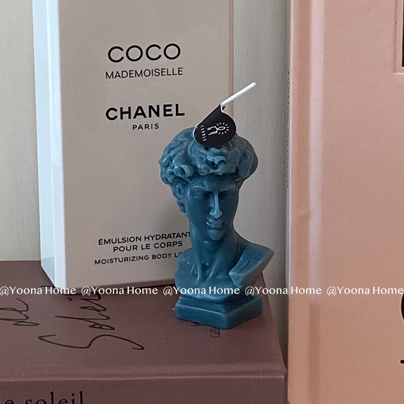 大卫香薰蜡烛yoonahome大卫蜡烛拍场景装饰香薰拍摄摆拍道具生日礼盒