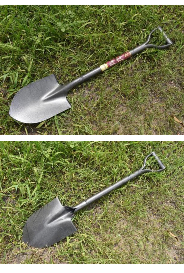 全钢加厚短把小尖铲钢锹多功能园艺铁锨铲雪工具钓鱼挖土植树铁锹 84