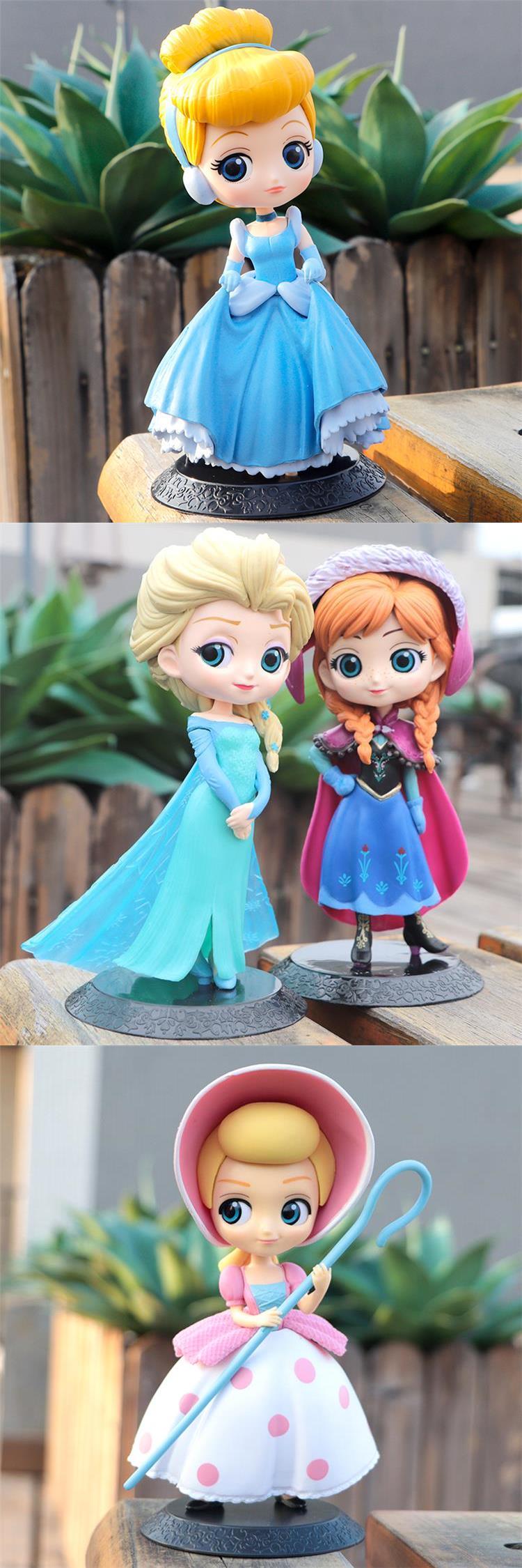 白雪公主摆件冰雪奇缘爱莎玩偶盲盒苏菲亚女孩玩具加冕艾莎opp袋装