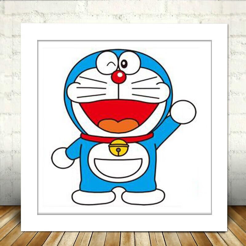 米囹小学生十字绣简单绣哆啦a梦卡通机器猫diy手工刺绣儿童可爱叮当猫