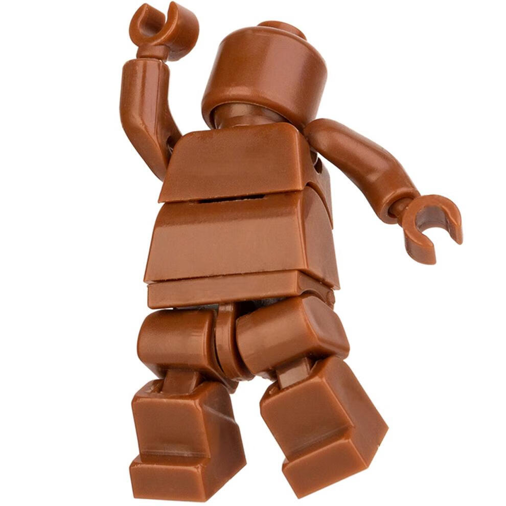 兼容小颗粒关节超可动纯色素体积木人仔组合动作第三方moc拼装玩具xw