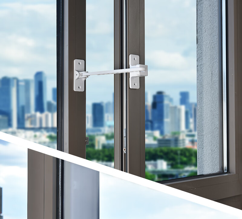 全邦达窗户限位器窗户安全锁锁扣铝合金固定平开门窗平推窗固定器防风