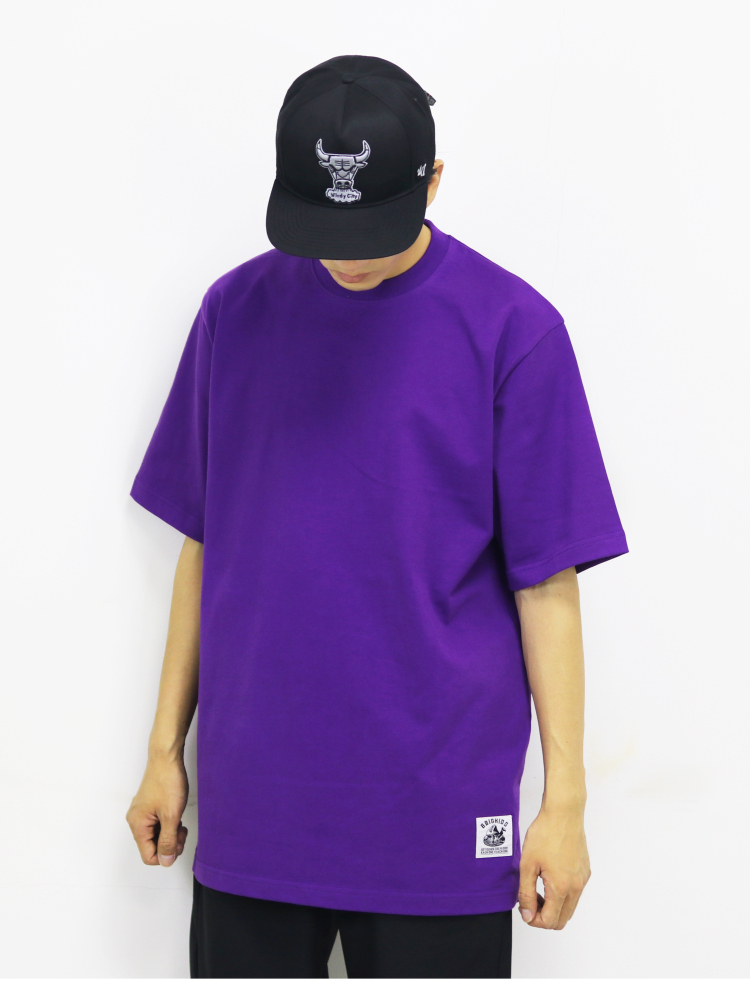 纯白t恤男宽松纯色重磅t恤街舞嘻哈净色短袖打底hiphop滑板poppin黑色