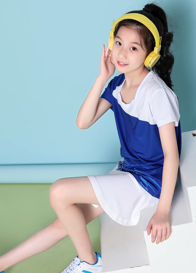 儿童羽毛球服套装女童裤裙速干乒乓球训练服男童小学生网球服定制 266