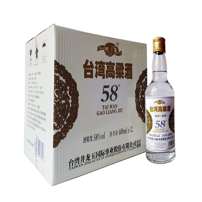 台湾高粱酒顺吉高粱酒工艺600ml瓶多规格粮食酒浓香白酒58度6瓶装