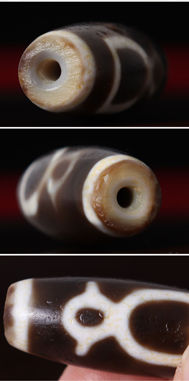 手工制作精选孤品原矿西藏九眼天珠吊坠老矿油润包浆天珠项链真品细工