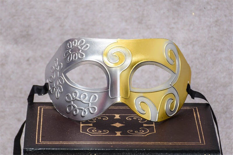 万圣节爵士王子面具万圣节派对生日装扮舞会北极象金半银王子面具