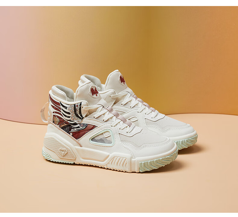 安踏女鞋二棉鞋烈焰加绒保暖高帮板鞋女2021冬季新款休闲鞋运动鞋官方